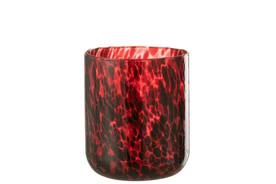 HURRICANE SPOTTED GLASS RED/BLACK LARGE