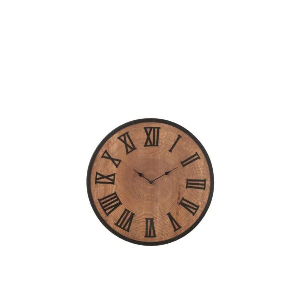 WALL CLOCK NUE MDF/IRON NATURAL SMALL