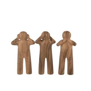 P'TIT MAURICE WOOD IMITATION POLYRESIN CAMEL ASSORTMENT OF 3