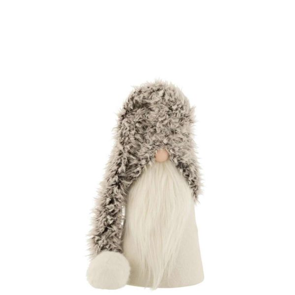 SANTA CLAUS WINTER POLY/TEXTILE GREY SMALL