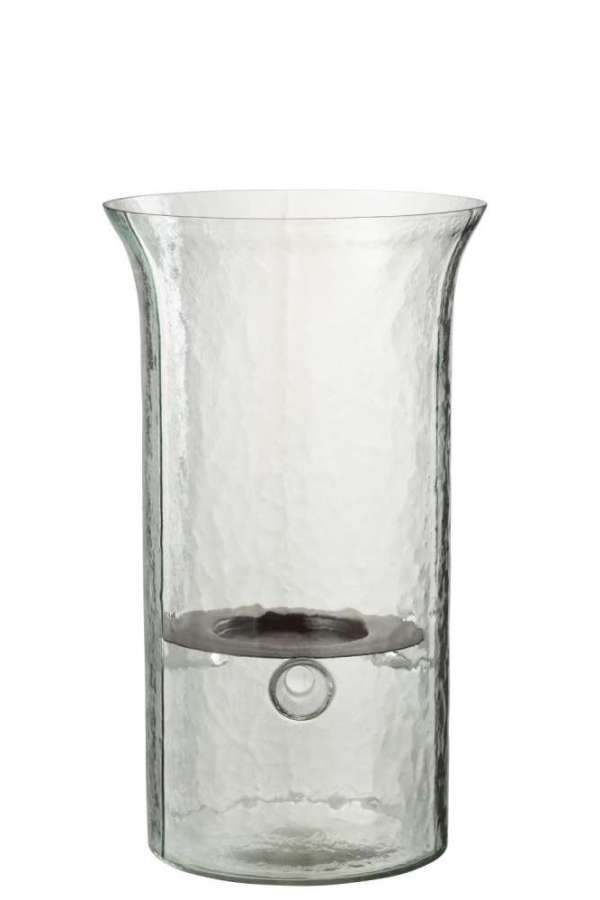 CANDLEHOLDER PLATE BLURRED GLASS TRANSPARENT MEDIUM