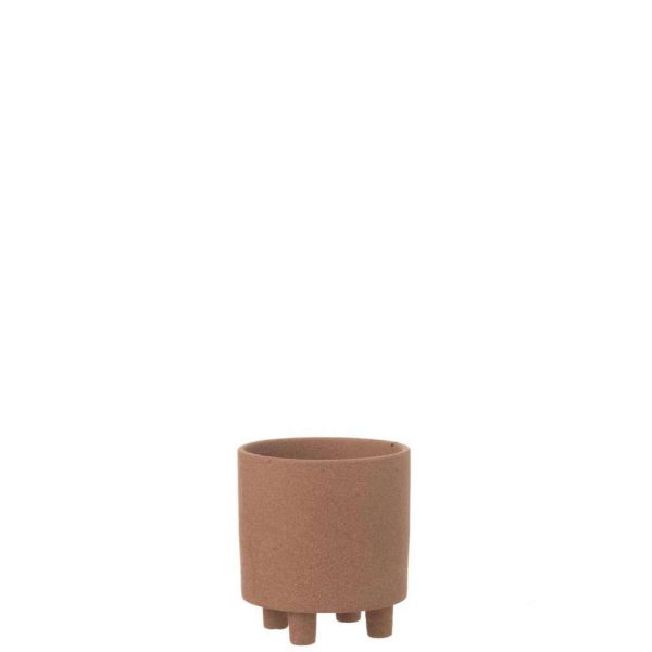 FLOWERPOT THIBAULT  CERAMIC BROWN SMALL