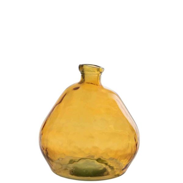VASE LAURA GLASS OCHRE LARGE
