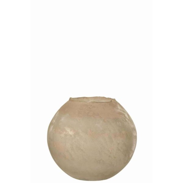 VASE SODA ROUND GLASS GOLD LARGE