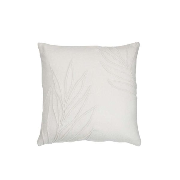 CUSHION LEAF FINE SQUARE POLYESTER WHITE