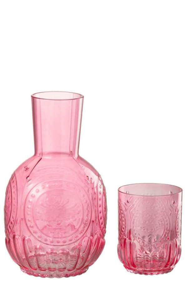 CARAFE+GLASS MAYA GLASS FUSHIA