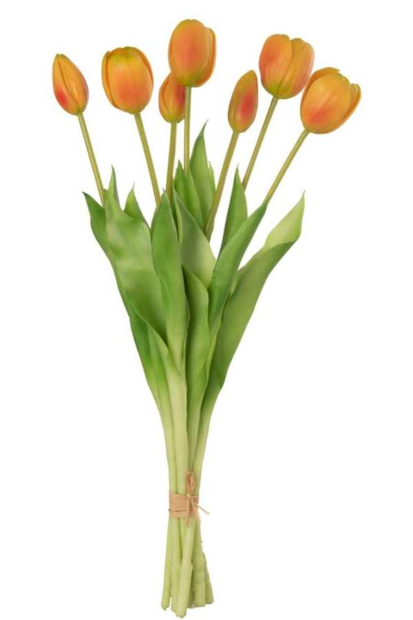 BOUQUET TULIPS 7PIECES PU ORANG ELARGE