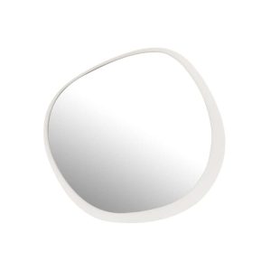 WALL MIRROR ROUND METAL/GLASS WHITE LARGE