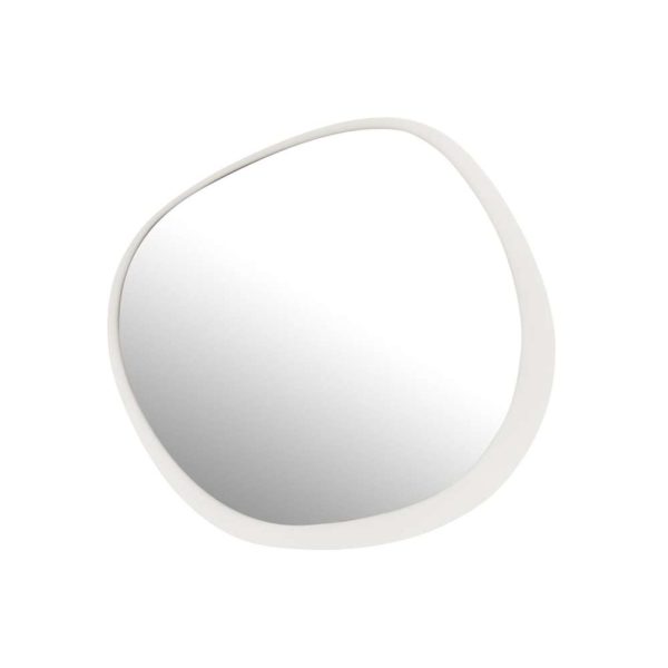 WALL MIRROR ROUND METAL/GLASS WHITE LARGE