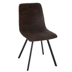 DINING CHAIR CLARK METAL/POLYESTER BROWN