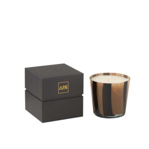 SCENTED CANDLE NOA LINES TAUPE SMALL-50 HOURS