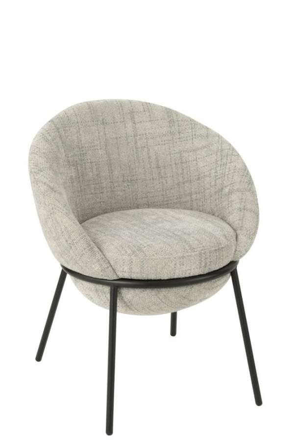 DINING CHAIR IRON GREY/BLACK