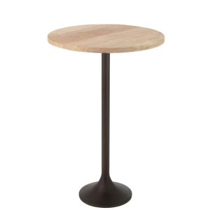 TABLE BAR METAL/MANGOWOOD NATURAL/BLACK