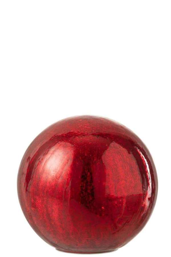BALL LED GLASS RED LARGE