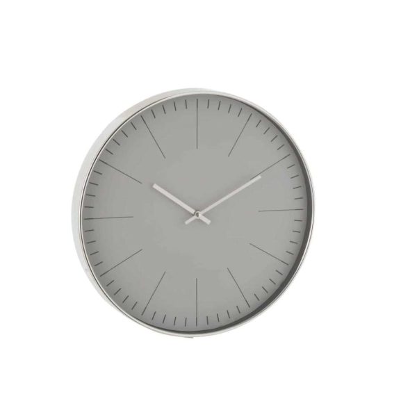 CLOCK SILVESTER PLASTIC SILVER