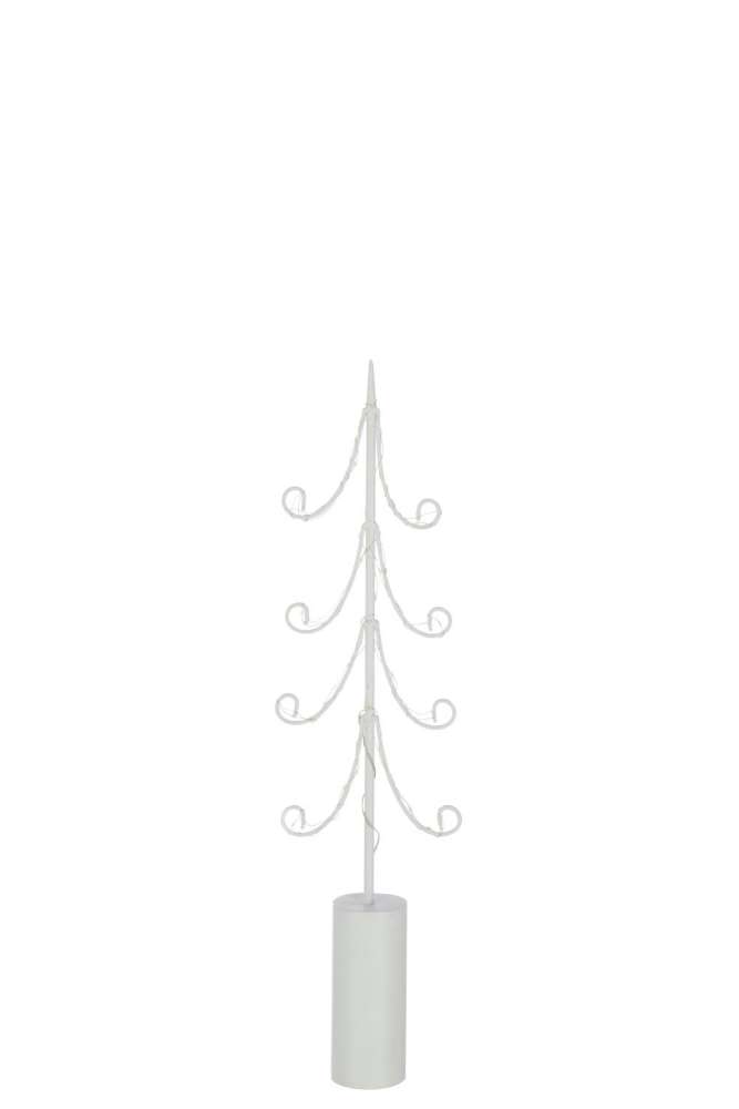 TREE LED CYLINDER BASE  IRON WHITE MEDIUM