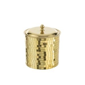 ICE BUCKET MOSAIC STAINLESS STEEL GOLD COLORED