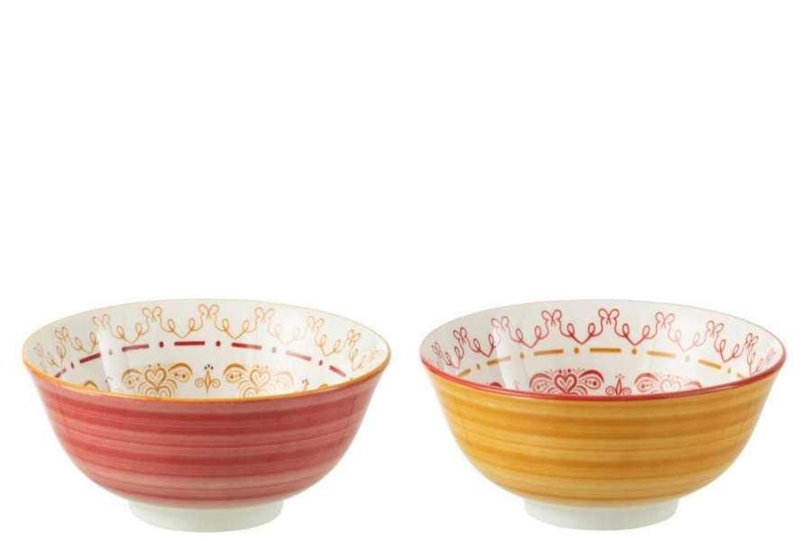 BOWL JAM PORCELAIN MIX LARGE ASSORTMENT OF 2