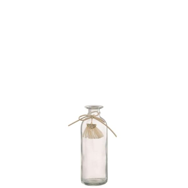 VASE BOTTLE GLASS TRANSPARENT SMALL