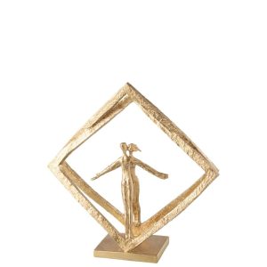 COUPLE IN FRAMES MODERN RESIN GOLD