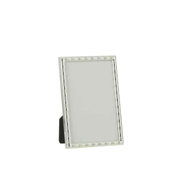 PHOTO FRAME ROUNDED LINES BORDER 15X20 METAL SILVER LARGE