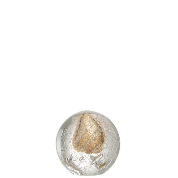 PRESSE-PAPIER BULLES VERRE OR MEDIUM