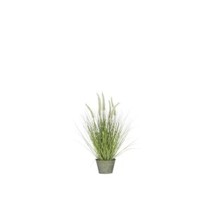 GRASSES+TAILS IN POT METAL GREEN PLASTIC GREEN SMALL