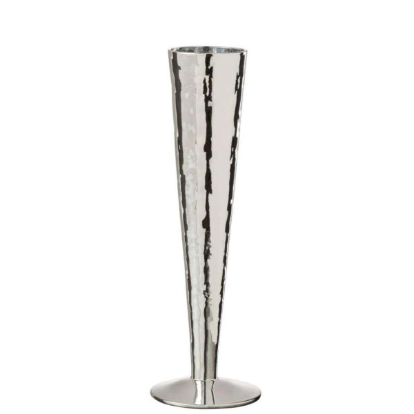 CHAMPAGNE GLASS IRREGULAR GLASS SILVER