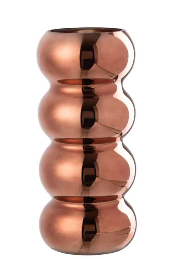 VASE CATERPILLAR GLASS BROWN