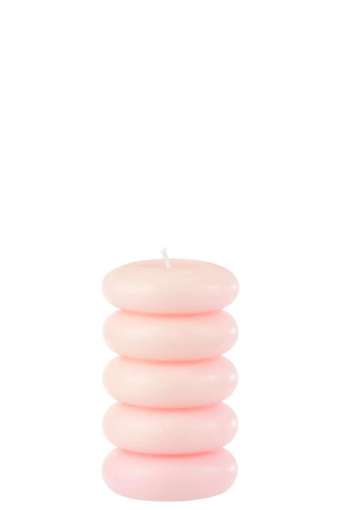 CANDLE MACARON PINK LARGE-10H