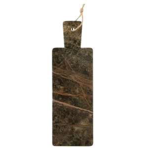 CHEESE BOARD RECTANGLE MARBLE KHAKI GREEN/DARK GREEN LARGE