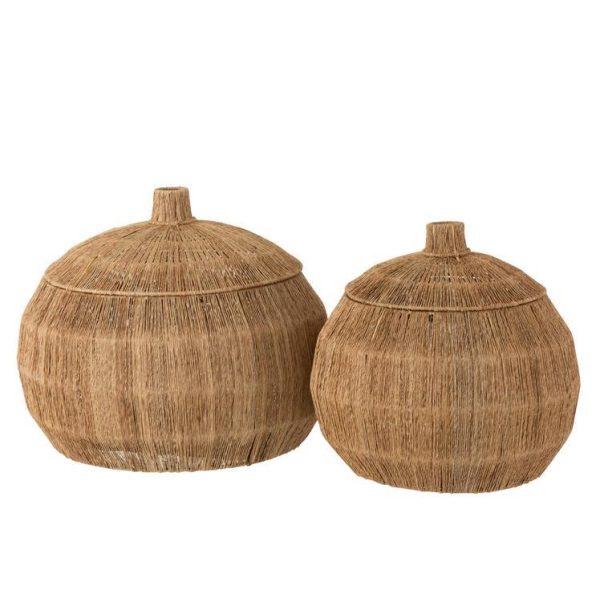 SET 2 BASKETS DANTYA BALL JUTE NATURAL