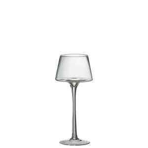 CANDLE HOLDER ON BASE CONICAL GLASS TRANSPARENT MEDIUM