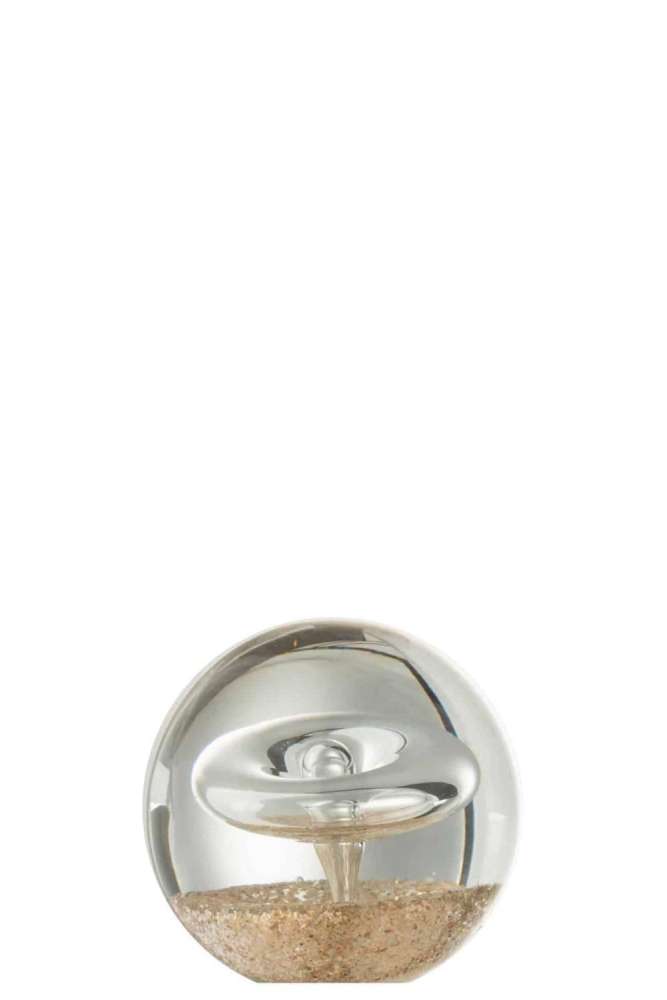 PAPERWEIGHT RING GOLD GLASS SMALL