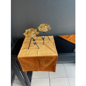 Løper Fløyel Mørk Oker 40X140Cm