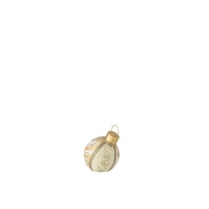 BAUBLE DECORATION PATTERNS POLYFOAM/TEXTILE GOLD SMALL