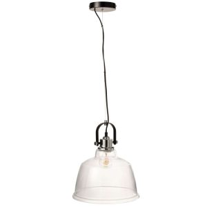HANGING LAMP MAGALI STEEL/GLASS TRANSPARENT
