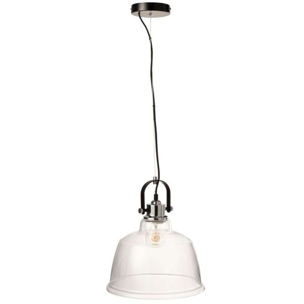 HANGING LAMP MAGALI STEEL/GLASS TRANSPARENT