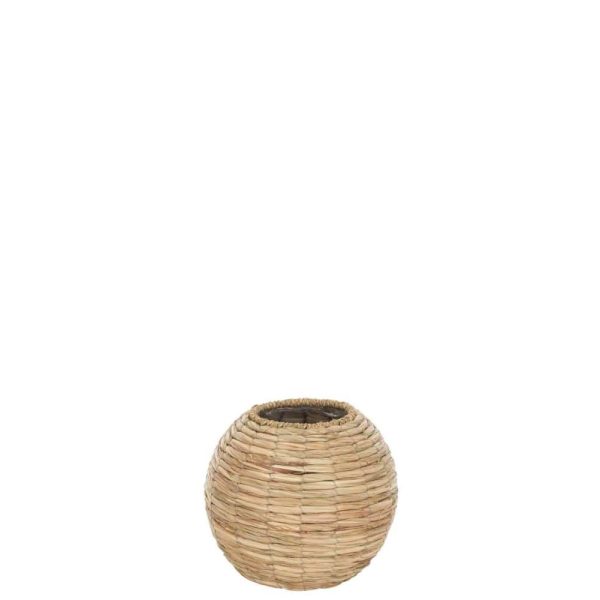 VASE YUMI BALL STRAW NATURAL MEDIUM
