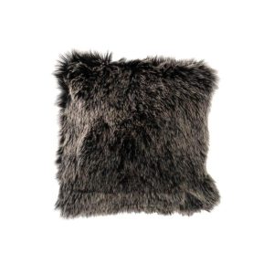 CUSHION FAKE FUR LONG GREY/BLACK/WHITE
