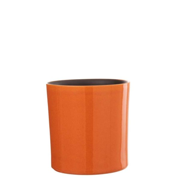 FLOWER POT FLEK CERAMIC ORANGE MEDIUM