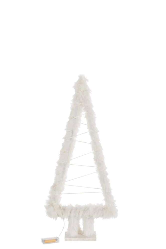 CHRISTMAS TREE ROPE IMITATION FUR WHITE SMALL