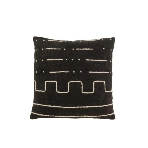 CUSHION GRAPHIC DRAWING 1 COTTON BLACK