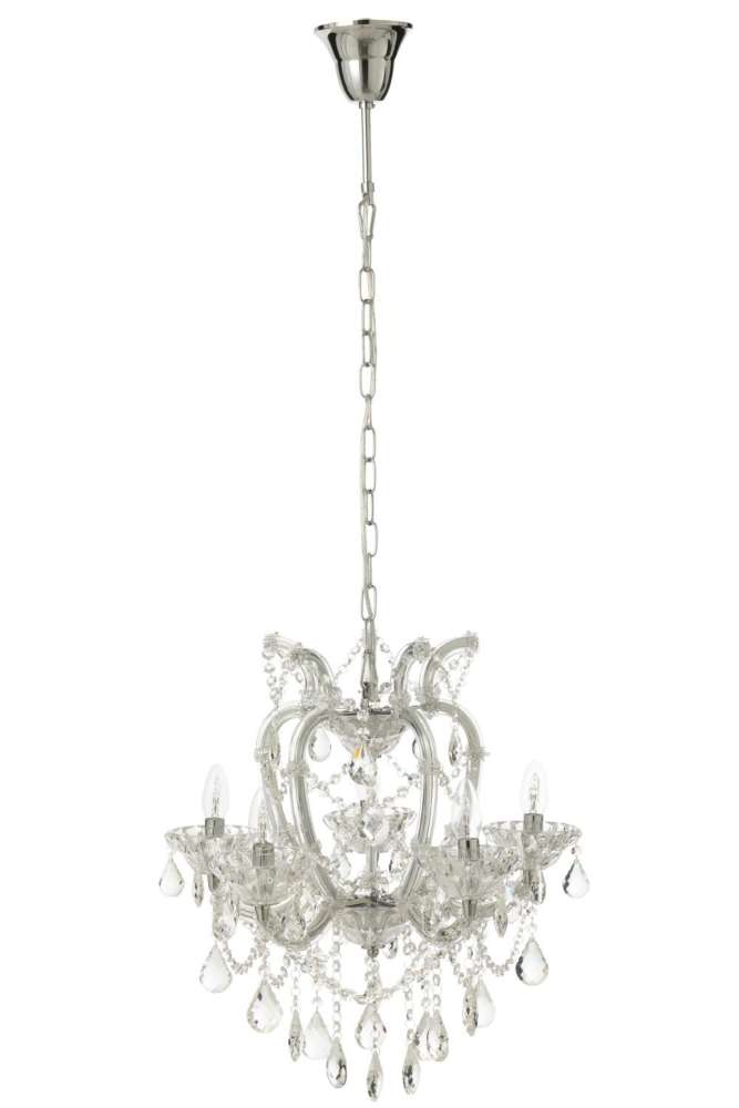 CEILING LAMP CHANDELIER ANTIQUE GLASS TRANSPARENT