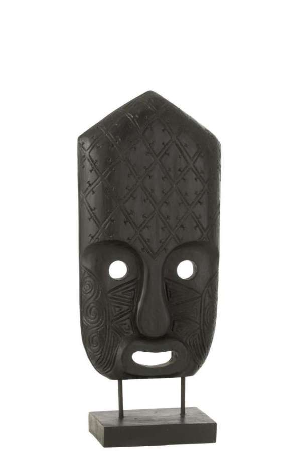 MASK ON FOOT ALBASIA WOOD BLACK LARGE