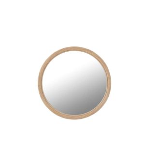 WALL MIRROR ROUND RATTAN/GLASS NATURAL MEDIUM