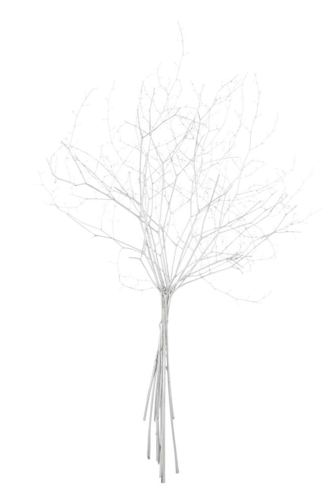 BRANCH DRY FLOWER SILVER COLORED
