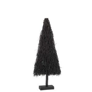 CHRISTMAS TREE FLAT BRANCHES WOOD BLACK MEDIUM