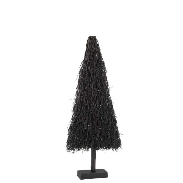 CHRISTMAS TREE FLAT BRANCHES WOOD BLACK MEDIUM
