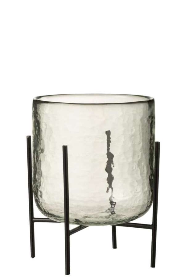 HURRICANE STAND GLASS/IRON TRANSPARENT LARGE